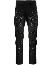 Jean déchiré noir Philipp Plein