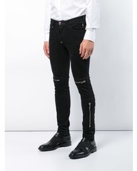 Jean déchiré noir Philipp Plein