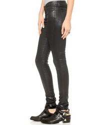 Jean en cuir noir AG Jeans