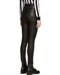 Jean en cuir noir Givenchy