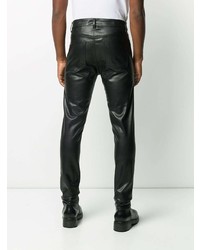 Jean en cuir noir Rick Owens DRKSHDW