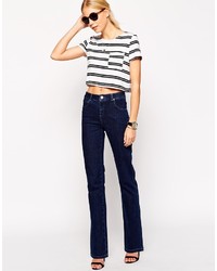 Jean flare bleu marine Asos