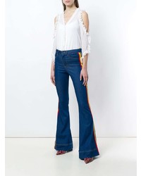 Jean flare bleu Alice + Olivia