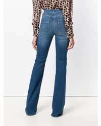 Jean flare bleu Elisabetta Franchi