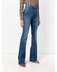 Jean flare bleu Elisabetta Franchi