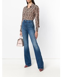 Jean flare bleu Elisabetta Franchi