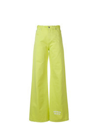 Jean flare chartreuse