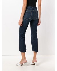 Jean flare déchiré bleu marine Frame Denim