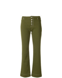 Jean flare olive