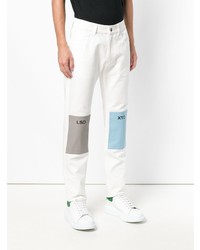 Jean imprimé blanc Raf Simons