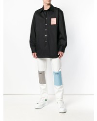 Jean imprimé blanc Raf Simons