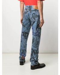 Jean imprimé bleu clair Vetements