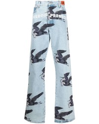 Jean imprimé bleu clair Heron Preston