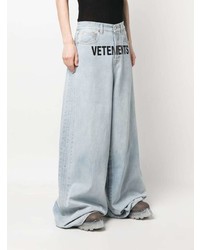 Jean imprimé bleu clair Vetements