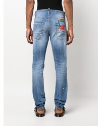 Jean imprimé bleu clair DSQUARED2