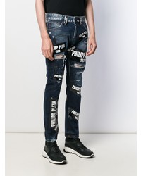 Jean imprimé bleu marine Philipp Plein