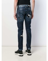 Jean imprimé bleu marine Philipp Plein