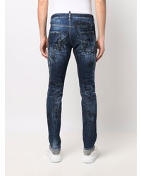 Jean imprimé bleu marine DSQUARED2