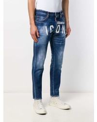 Jean imprimé bleu marine DSQUARED2