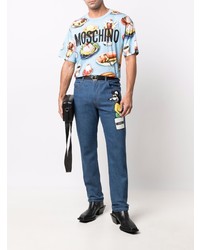 Jean imprimé bleu marine Moschino