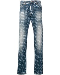 Jean imprimé bleu marine Philipp Plein