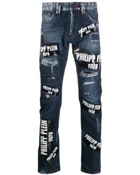 Jean imprimé bleu marine Philipp Plein