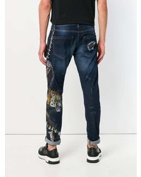 Jean imprimé bleu marine Philipp Plein