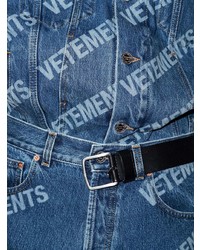 Jean imprimé bleu Vetements