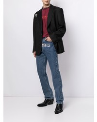 Jean imprimé bleu Vetements