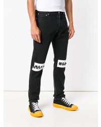 Jean imprimé noir MSGM