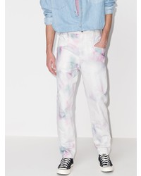 Jean imprimé tie-dye blanc Isabel Marant