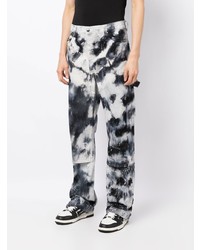 Jean imprimé tie-dye blanc Amiri