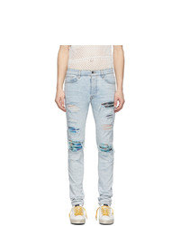 Jean imprimé tie-dye bleu clair Amiri