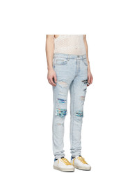 Jean imprimé tie-dye bleu clair Amiri