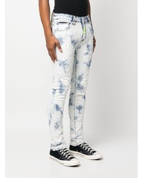 Jean imprimé tie-dye bleu clair Philipp Plein