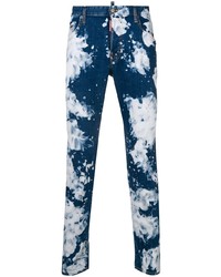 Jean imprimé tie-dye bleu marine DSQUARED2