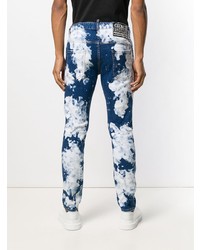 Jean imprimé tie-dye bleu marine DSQUARED2