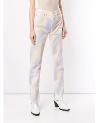 Jean imprimé tie-dye multicolore Ganni