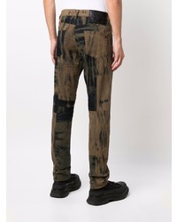 Jean imprimé tie-dye noir Diesel