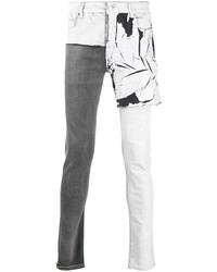 Jean skinny à patchwork blanc Rick Owens