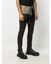 Jean skinny à patchwork noir Rick Owens DRKSHDW