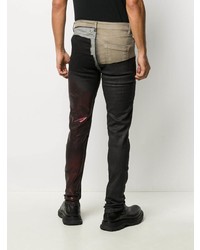 Jean skinny à patchwork noir Rick Owens DRKSHDW