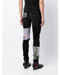 Jean skinny à patchwork noir Amiri