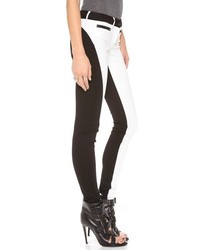 Jean skinny blanc et noir 3x1