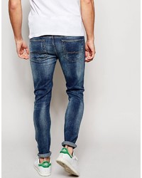 Jean skinny bleu marine Asos