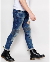 Jean skinny bleu marine Asos