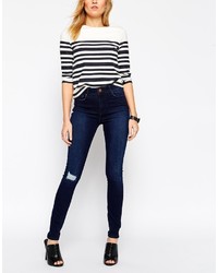 Jean skinny bleu marine Asos