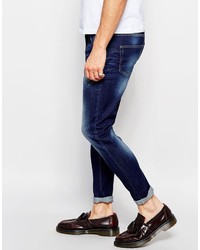 Jean skinny bleu marine