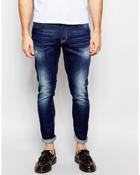 Jean skinny bleu marine