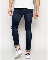 Jean skinny bleu marine Pull&Bear